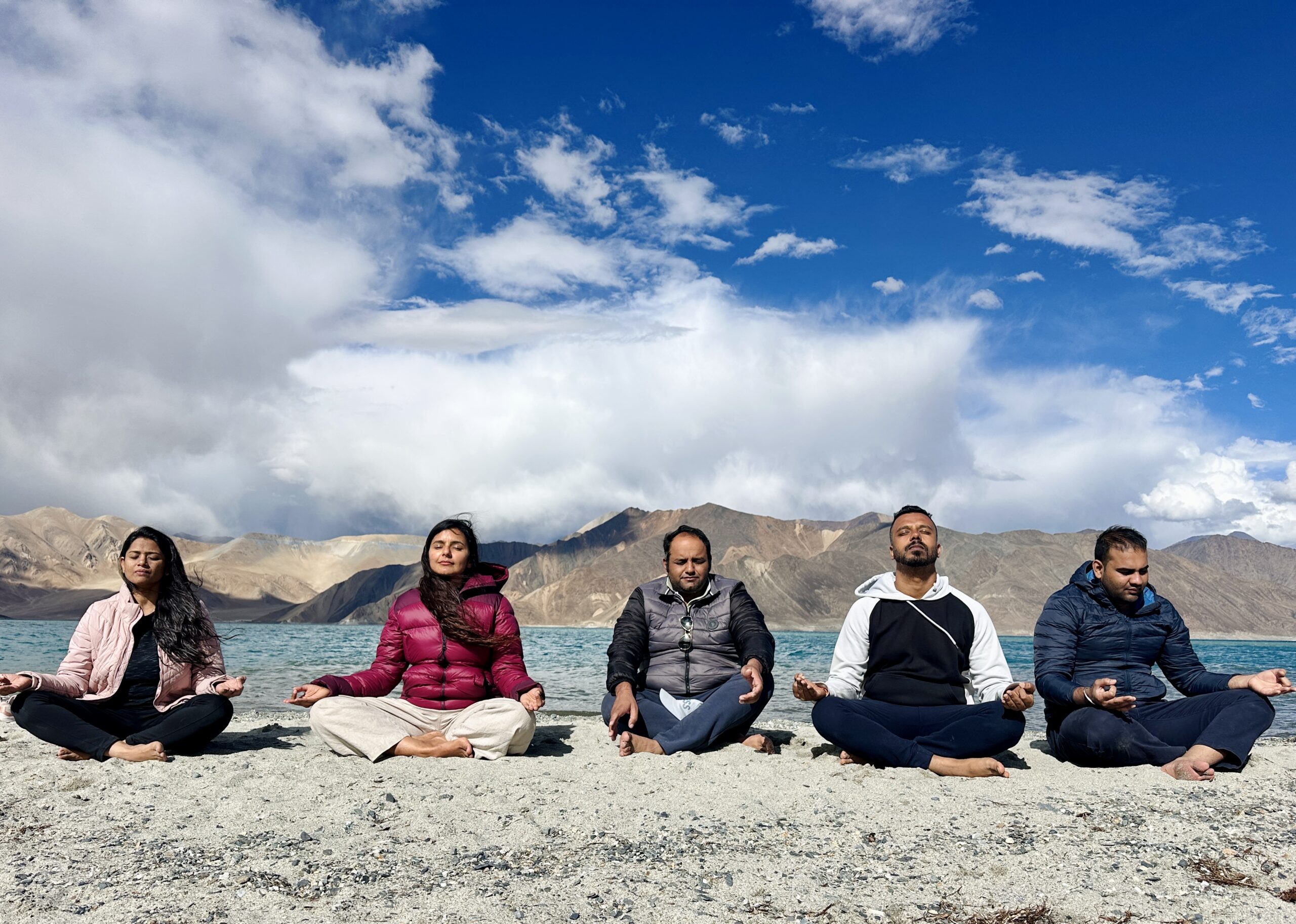 Classical Hatha Yoga retreat Ladakh Pangong Lake Meditation