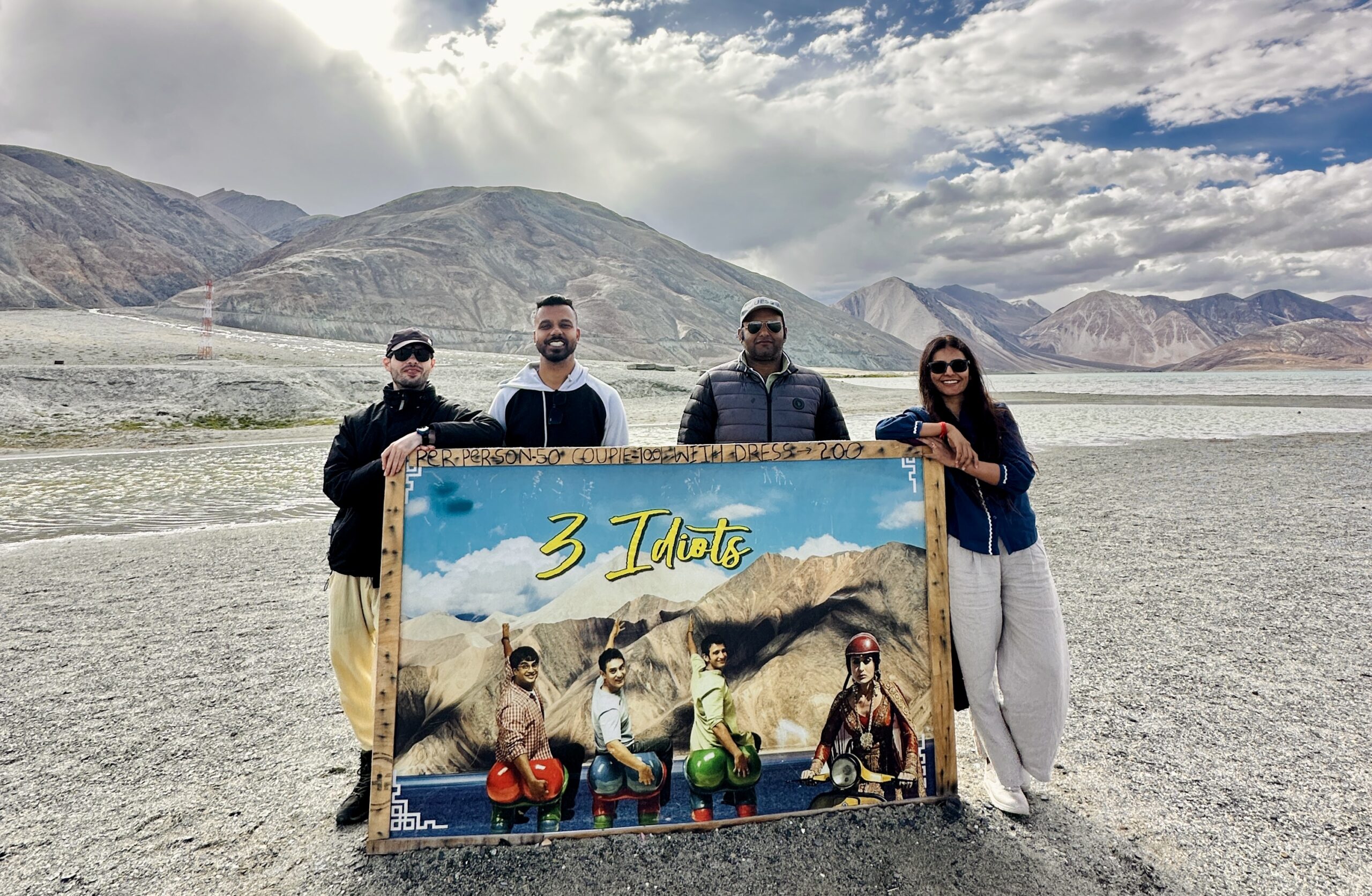 3 Idots point Pangong Lake Ladakh Yoga Retreat 2025
