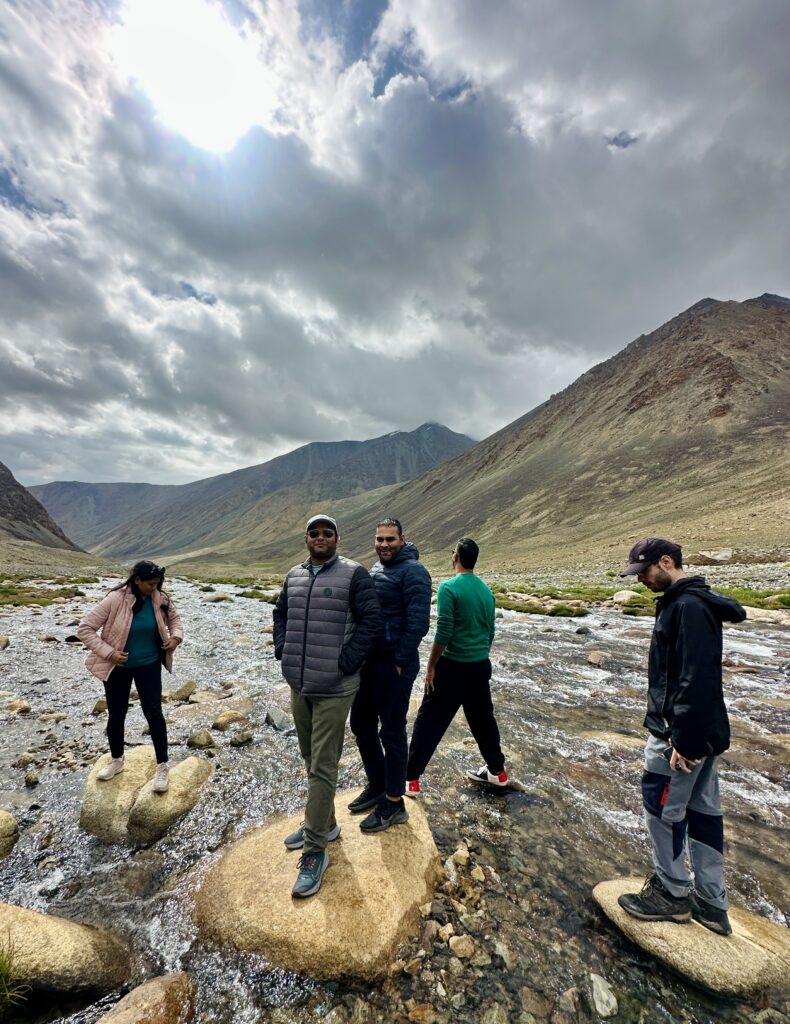 Enroute Pangong during Classical Hatha Yoga Retreat in Ladakh in July 2025