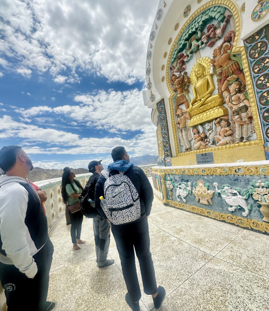 Visiting Shanti Stupa, Classical Hatha Yoga Retreat, Leh, Ladakh