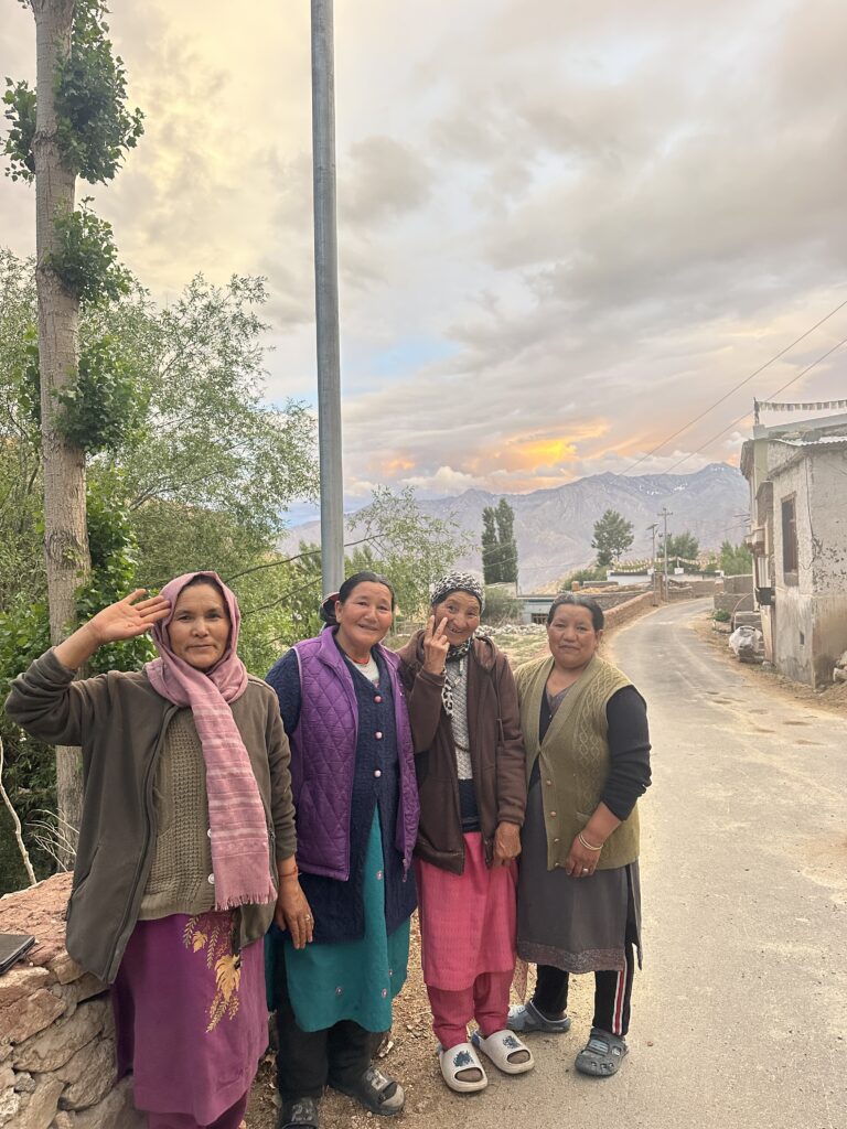Before class with students at Saspochey, Saspol, Ladakh