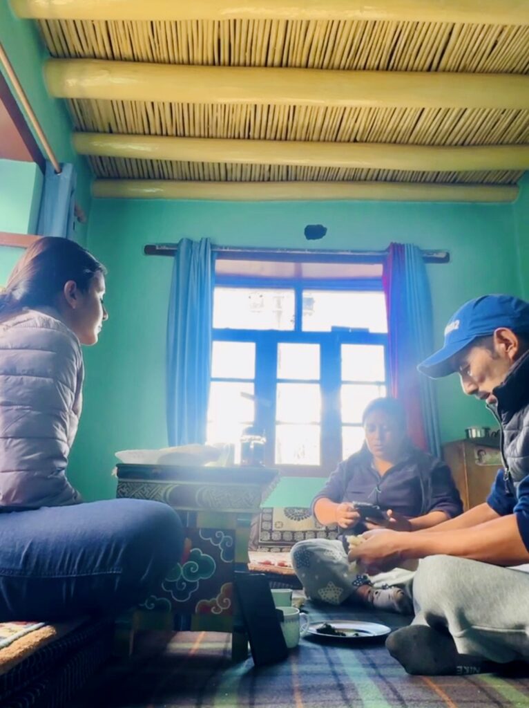 Prayer before having meals, Saspochey, Saspol, Ladakh