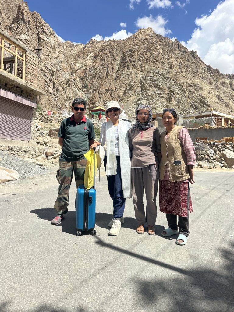 With students before leaving Saspochey, Saspol, Ladakh