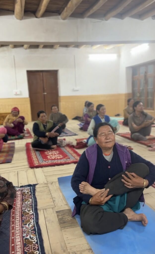 Surya Kriya session for the locals of Saspochey village, Saspol, Ladakh
